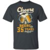 September 1986 35 Years Old Cheers Beer To My 35th Birthday T-Shirt