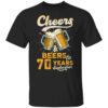 September 1951 70 Years Old Cheers Beer To My 70th Birthday T-Shirt