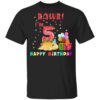 Kids 5 Year Old 2016 Birthday Boys Dinosaur 5th Birthday T-shirt