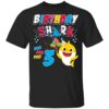 3rd Birthday Baby Cute Shark Birthday Boys Girls 3 Years Old T-shirt