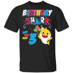 3rd Birthday Baby Cute Shark Birthday Boys Girls 3 Years Old T-shirt