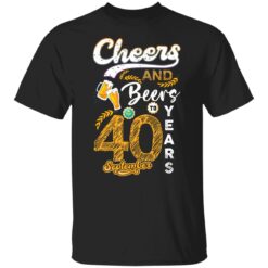 September 1981 40 Years Old Cheers Beer To My 40th Birthday T-Shirt