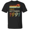 Gift 30 Years Old Awesome Since September 1991 30th Birthday T-Shirt