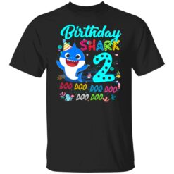 Baby Shark 2nd Birthday Shirt Boys Girls 2 Year Old Birthday T-Shirt