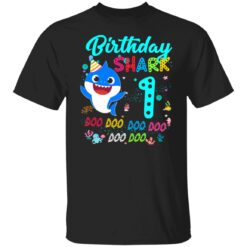 Baby Shark 1st Birthday Shirt Girl Boy 1 Year Old Birthday T-Shirt