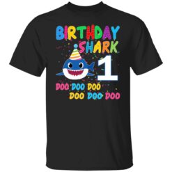 Baby Shark 1st Birthday Shirt Boys Girls 1 Year Old Birthday T-Shirt