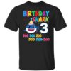 Baby Shark 3rd Birthday Shirt Boys Girls 3 Year Old Birthday T-Shirt