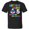 5 Year Old Birthday Shirt Boy Girl Baby Shark 5th Birthday T-Shirt
