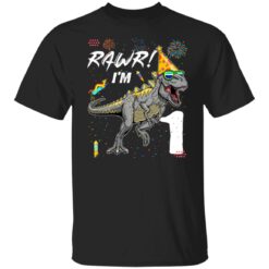 Rawr I'm 1 T Rex Dinosaur 1st Birthday Boy 1 Year Old T-Shirt