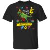 5 Year Old Birthday Ideas For Boy Dinosaur 5th Birthday T-Shirt