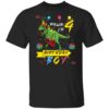 4 Year Old Birthday Ideas For Boy Dinosaur 4th Birthday T-Shirt