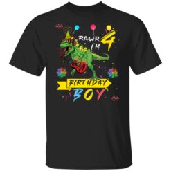 4 Year Old Birthday Ideas For Boy Dinosaur 4th Birthday T-Shirt