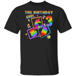 Fidget Toy Pop It Birthday Girl 3 Year Old 3rd Birthday Kids T-Shirt