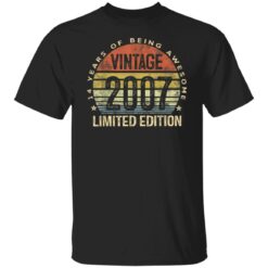 14 Year Old Gifts Vintage 2007 Limited Edition 14th Birthday T-Shirt