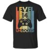 Level 14 Unlocked Funny Video Gamer 14th Birthday Gift T-Shirt