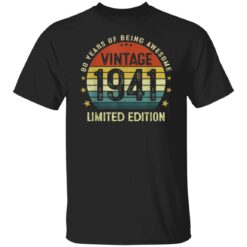 Vintage 1941 Limited Edition 80 Years Old 80th Birthday T-Shirt