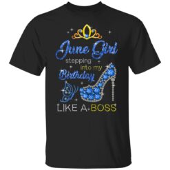 Womens June Girl Stepping Into My Birthday Gift for Gemini Womens T-Shirt