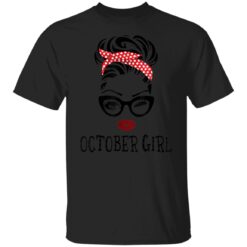 October Girl Woman Face Wink Eyes Lady Face Birthday Gift T-Shirt