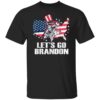 Lets Go Brandon Cat US Flag Funny Gift Idea T-Shirt