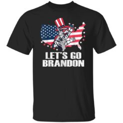 Lets Go Brandon Cat US Flag Funny Gift Idea T-Shirt