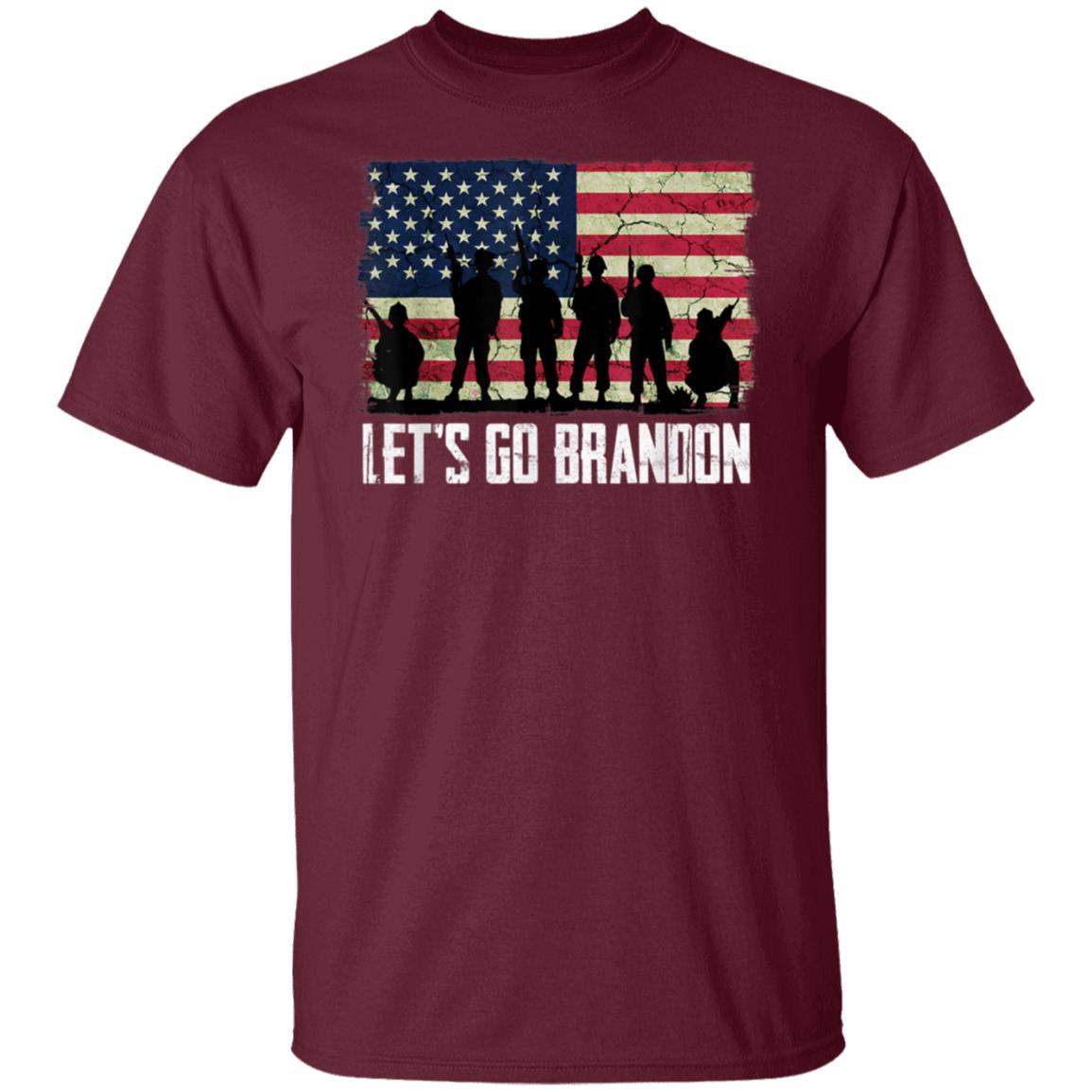 Lets Go Brandon American Flag Veterans Vintage T-Shirt - Image 3