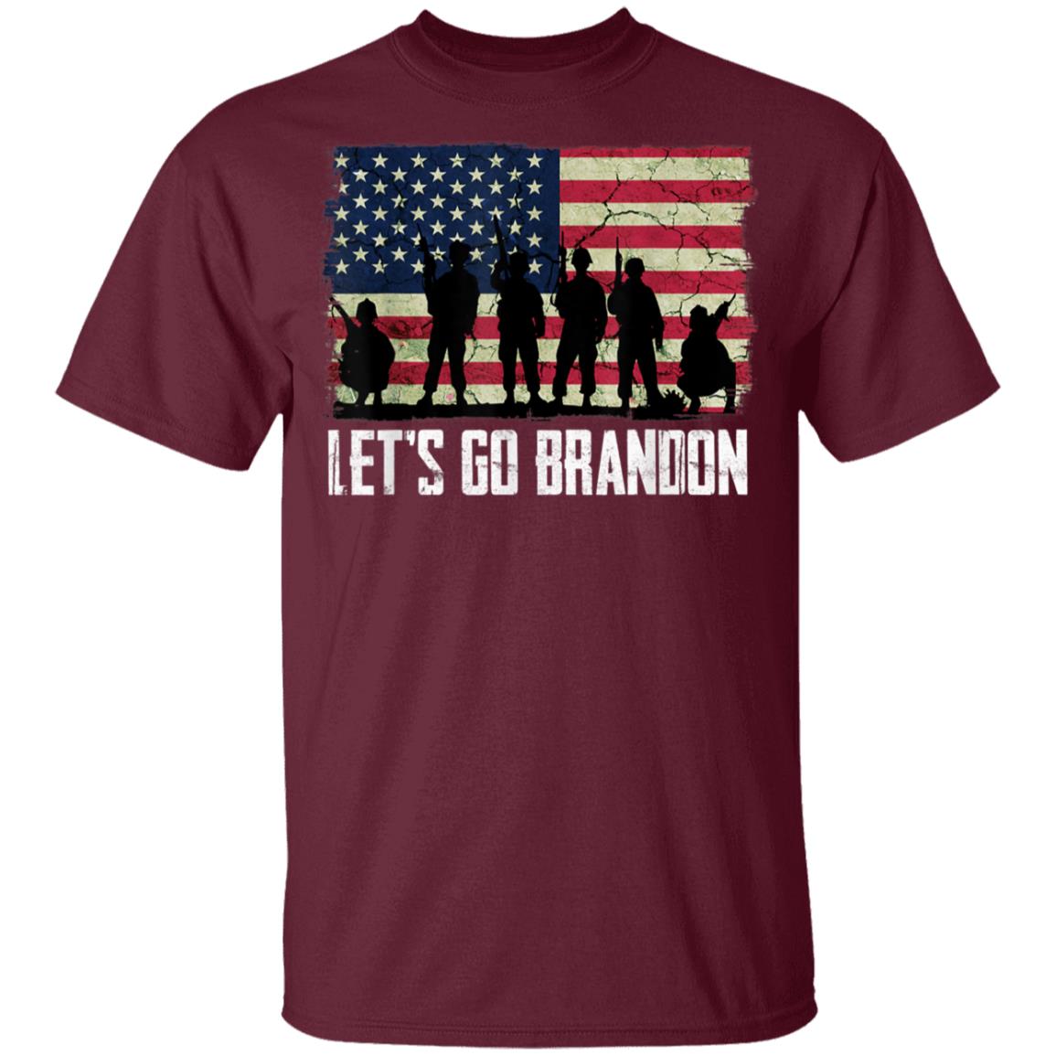 Lets Go Brandon American Flag Veterans Vintage T-Shirt - Image 9