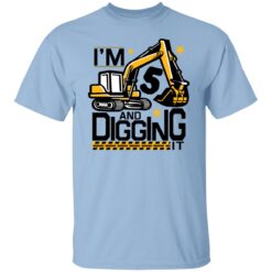 Im 5 And Digging It Boy 5 Year Old 5th Birthday Construction T-Shirt