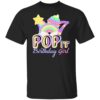 7th Birthday Rainbow Fidget Pop It Birthday Girl 7 Year Old T-Shirt