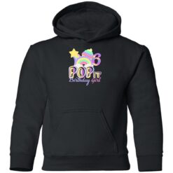 6th Birthday Rainbow Fidget Pop It Birthday Girl 6 Year Old Pullover Hoodie
