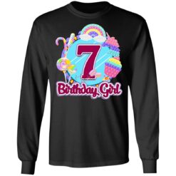 7th Birthday Fidget Toy Pop It Birthday Girl 7 Years Old Long Sleeve T-Shirt