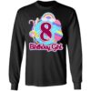 8th Birthday Fidget Toy Pop It Birthday Girl 8 Years Old Long Sleeve T-Shirt