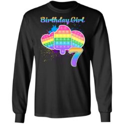 Birthday Girl Pop It 7 Year Old 7th Birthday Pop It Fidget Long Sleeve T-Shirt