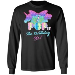 Birthday Girl Pop It 7 Year Old 7th Birthday Fidget Pop Its Long Sleeve T-Shirt