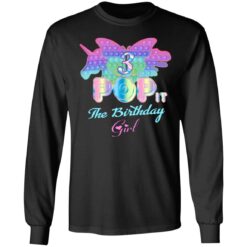 Birthday Girl Pop It 3 Year Old 3rd Birthday Fidget Pop Its Long Sleeve T-Shirt