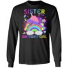 Sister Of The Birthday Girl Pop It Unicorn Fidget Toy Family Long Sleeve T-Shirt