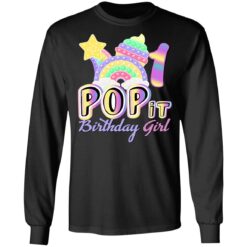 1st Birthday Rainbow Fidget Pop It Birthday Girl 1 Year Old Long Sleeve T-Shirt