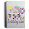10th Birthday Rainbow Fidget Pop It Birthday Girl 10 Year Old Deluxe Portrait Canvas