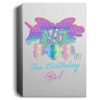 Birthday Girl Pop It 15 Year Old 15th Birthday Fidget Pop It Deluxe Portrait Canvas