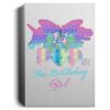 Birthday Girl Pop It 14 Year Old 14th Birthday Fidget Pop It Deluxe Portrait Canvas