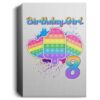 Birthday Girl Pop It 8 Year Old 8th Birthday Pop It Fidget Deluxe Portrait Canvas