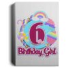 6th Birthday Fidget Toy Pop It Birthday Girl 6 Years Old Deluxe Portrait Canvas