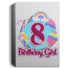 8th Birthday Fidget Toy Pop It Birthday Girl 8 Years Old Deluxe Portrait Canvas