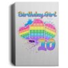 Birthday Girl Pop It 10 Year Old 10th Birthday Pop It Fidget Deluxe Portrait Canvas