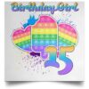 Birthday Girl Pop It 15 Year Old 15th Birthday Pop It Fidget POSSQE Satin Square Poster
