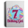 7th Birthday Fidget Toy Pop It Birthday Girl 7 Years Old Deluxe Portrait Canvas