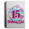 15th Birthday Fidget Toy Pop It Birthday Girl 15 Years Old Deluxe Portrait Canvas