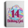 14th Birthday Fidget Toy Pop It Birthday Girl 14 Years Old Deluxe Portrait Canvas