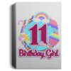 11th Birthday Fidget Toy Pop It Birthday Girl 11 Years Old Deluxe Portrait Canvas