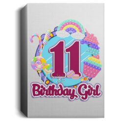 11th Birthday Fidget Toy Pop It Birthday Girl 11 Years Old Deluxe Portrait Canvas