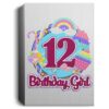 12th Birthday Fidget Toy Pop It Birthday Girl 12 Years Old Deluxe Portrait Canvas